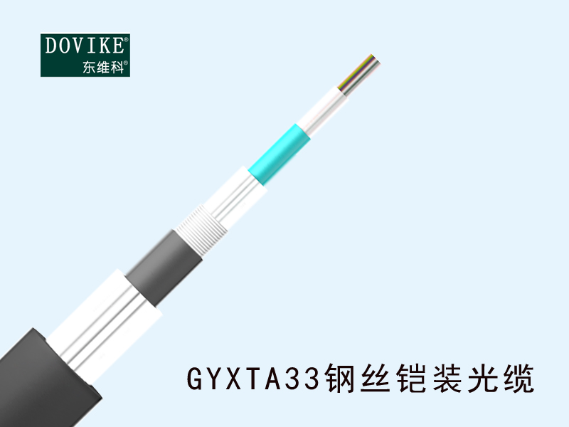 GYXTA33鋼絲鎧裝光纜 12芯鋼絲鎧裝防鼠咬光纜--江蘇東維通信科技有限公司